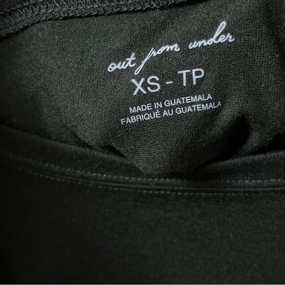 Urban out from under addison cozy cutoff cropped black tee  shirt size XS - Picture 14 of 14